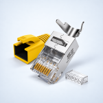 Seth Enterprises Cat7 RJ45 Pass through STP Connector With Load Bar For Solid Thick Cable