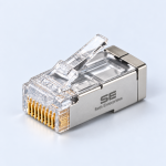 Seth Enterprises Cat6 Gold Plated Pass Through RJ45 FTP Connectors (Straight Line)
