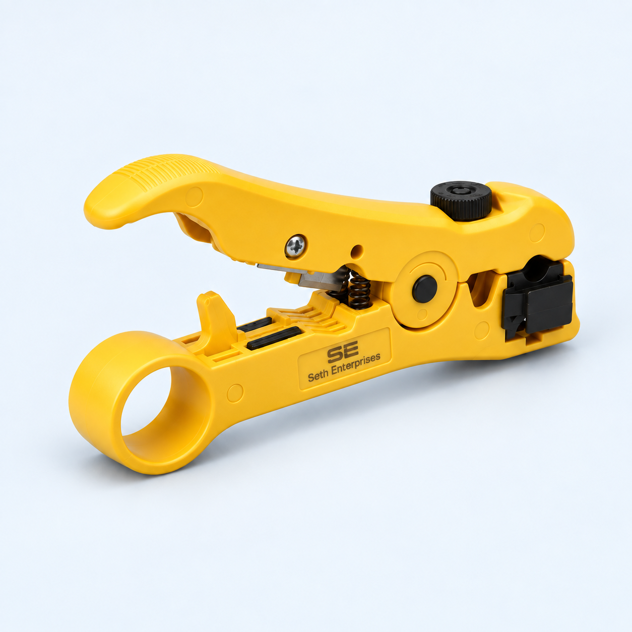 Seth Enterprises Coaxial/ CAT5/ CAT6 Cable Cutter/ Stripping Tool For RG59/6/7/11 9 Seth Enterprises Coaxial/ CAT5/ CAT6 Cable Cutter/ Stripping Tool For RG59/6/7/11 Low Profile official studio photography