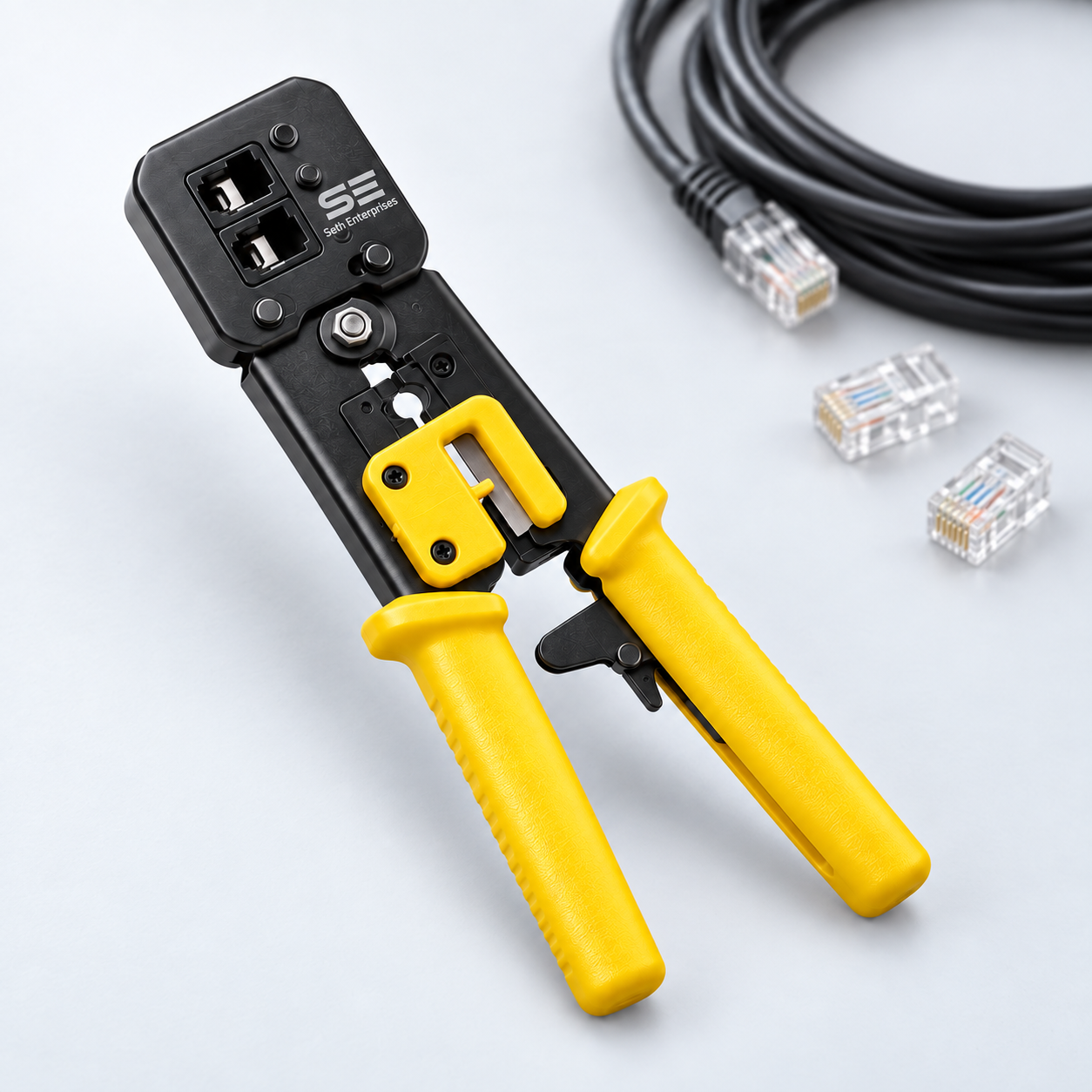 Seth Enterprises Pass Through RJ45 Crimping Tool (Basic) 4 Seth Enterprises Pass Through RJ45 Crimping Tool (Basic) Workbench official studio photography