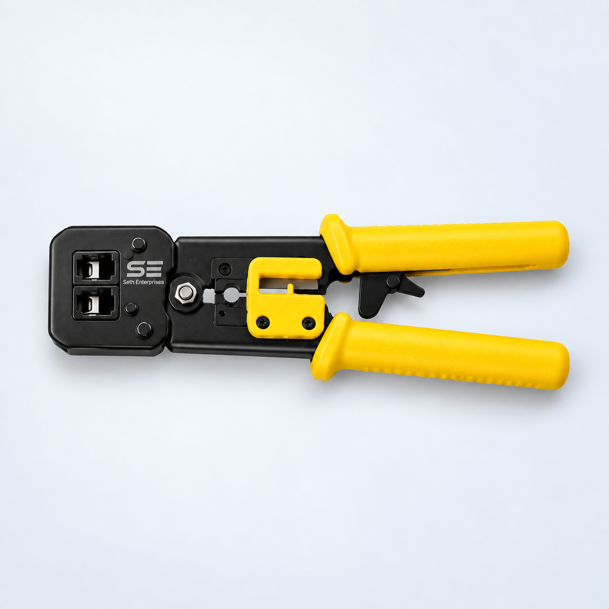Seth Enterprises Pass Through RJ45 Crimping Tool (Basic) 7 Seth Enterprises Pass Through RJ45 Crimping Tool (Basic) Overhead Angle official studio photography