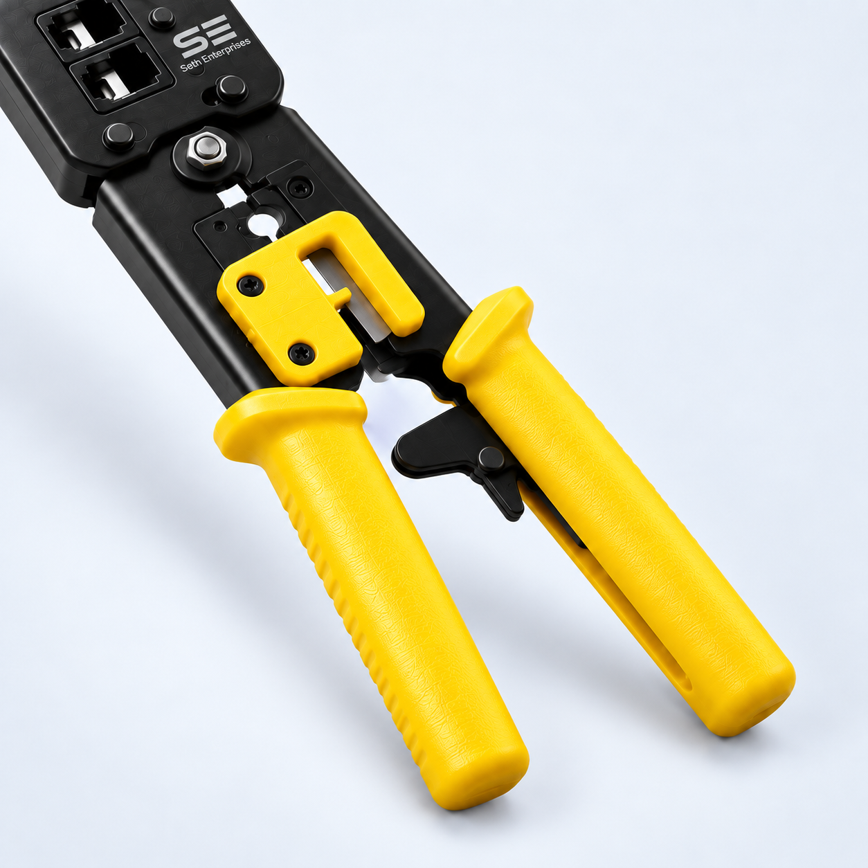 Seth Enterprises Pass Through RJ45 Crimping Tool (Basic) 8 Seth Enterprises Pass Through RJ45 Crimping Tool (Basic) Grip Lock Detail official studio photography