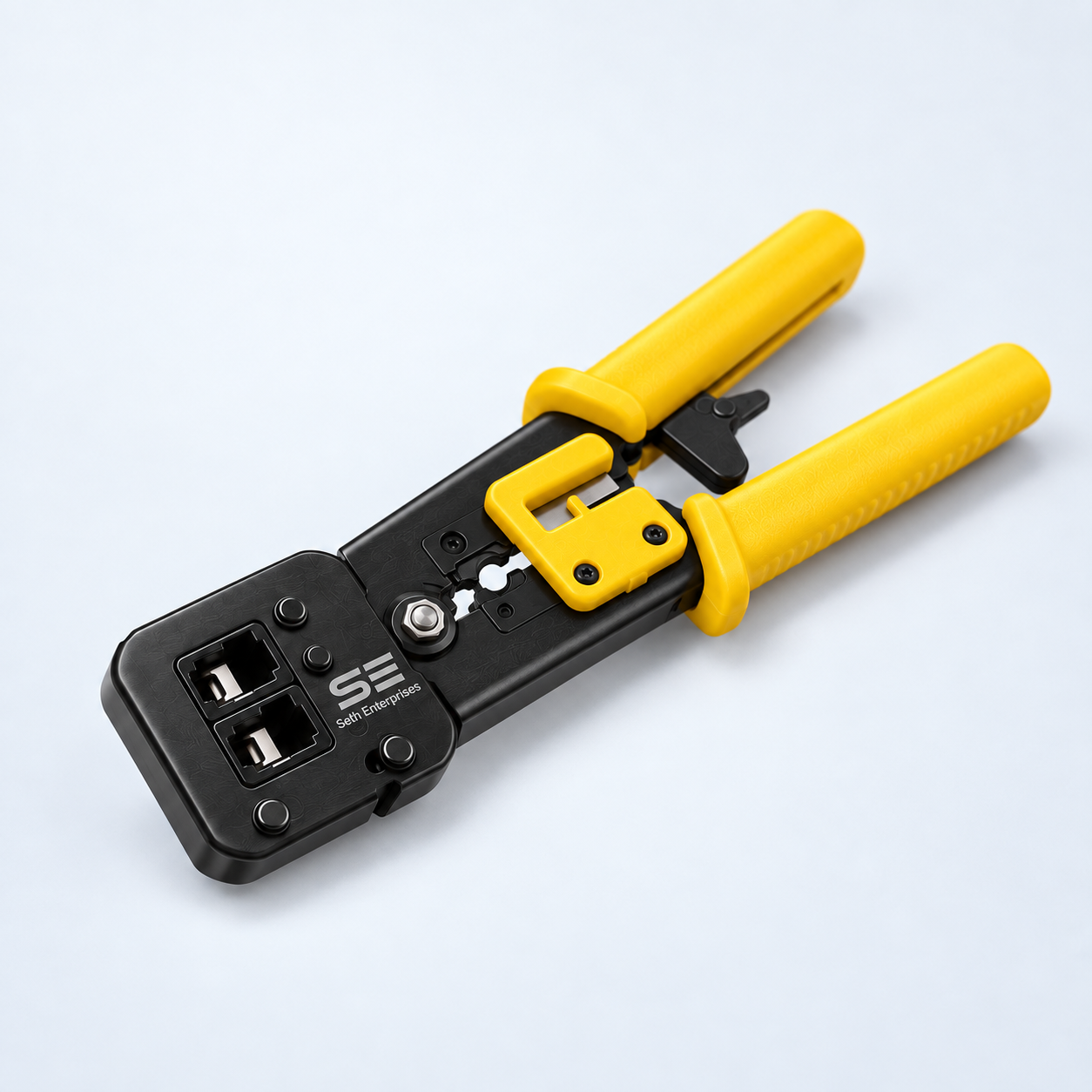 Seth Enterprises Pass Through RJ45 Crimping Tool (Basic) 9 Seth Enterprises Pass Through RJ45 Crimping Tool (Basic) Front Head Perspective official studio photography