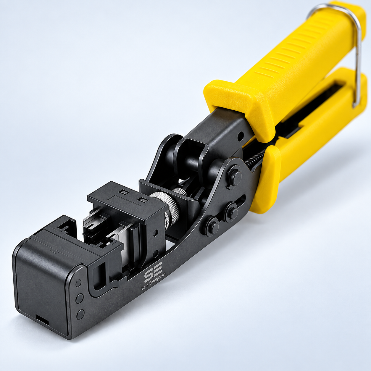 Seth Enterprises Speed Termination Tool (90 Degree), RJ45 Shielded Keystone Jacks - F/STP Punch Down Crimper - Tested For CAT5e, CAT6, CAT6A, CAT7 2 Seth Enterprises Speed Termination Tool (90 Degree), RJ45 Shielded Keystone Jacks - F/STP Punch Down Crimper - Tested For CAT5e, CAT6, CAT6A, CAT7 Mechanism Detail official studio photography