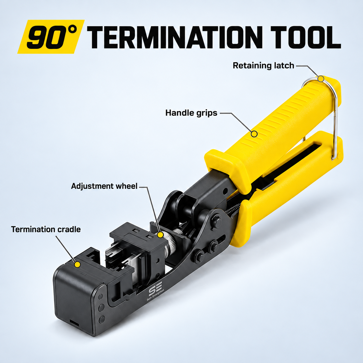 Seth Enterprises Speed Termination Tool (90 Degree), RJ45 Shielded Keystone Jacks - F/STP Punch Down Crimper - Tested For CAT5e, CAT6, CAT6A, CAT7 5 Seth Enterprises Speed Termination Tool (90 Degree), RJ45 Shielded Keystone Jacks - F/STP Punch Down Crimper - Tested For CAT5e, CAT6, CAT6A, CAT7 Parts Guide official studio photography