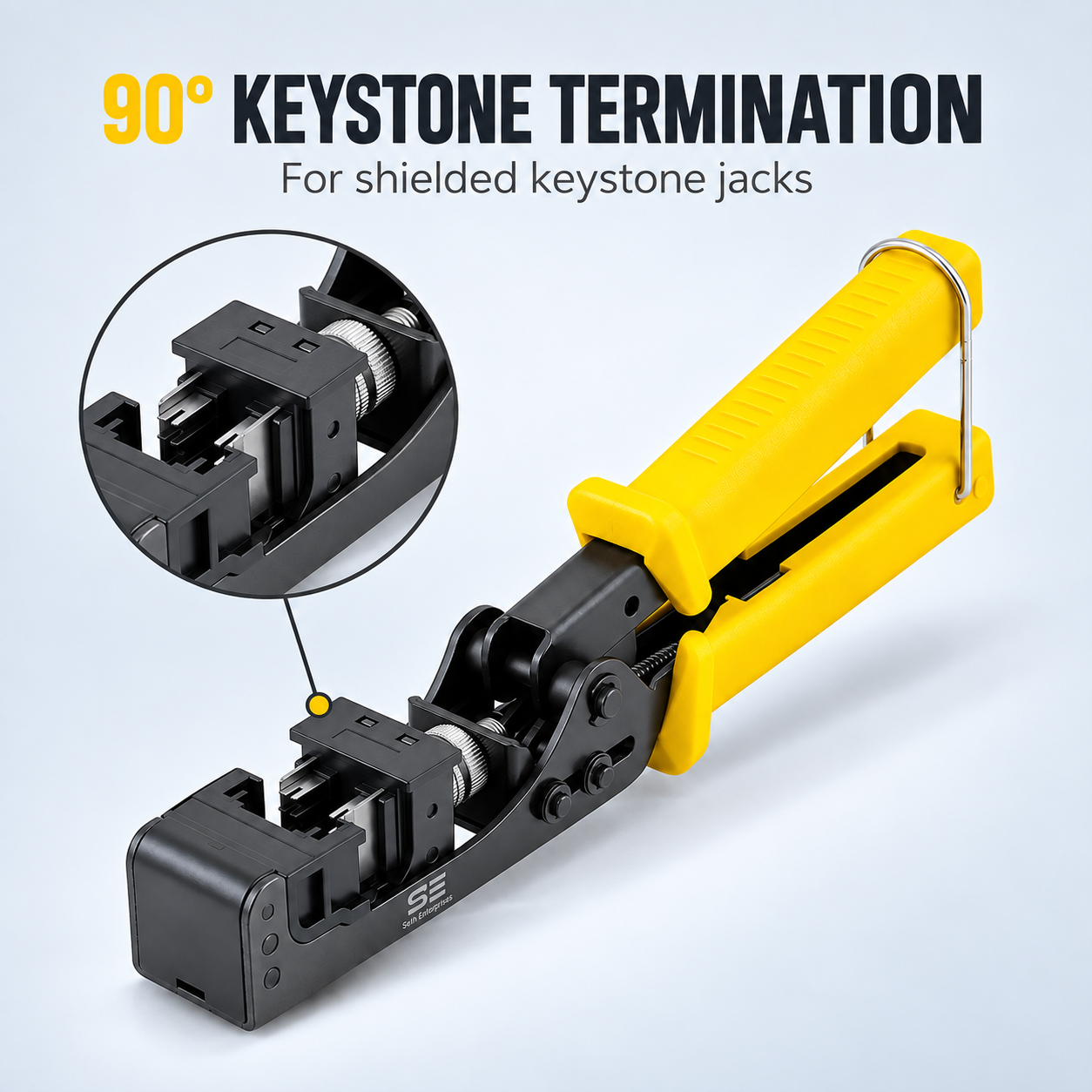Seth Enterprises Speed Termination Tool (90 Degree), RJ45 Shielded Keystone Jacks - F/STP Punch Down Crimper - Tested For CAT5e, CAT6, CAT6A, CAT7 10 Seth Enterprises Speed Termination Tool (90 Degree), RJ45 Shielded Keystone Jacks - F/STP Punch Down Crimper - Tested For CAT5e, CAT6, CAT6A, CAT7 Keystone Info official studio photography