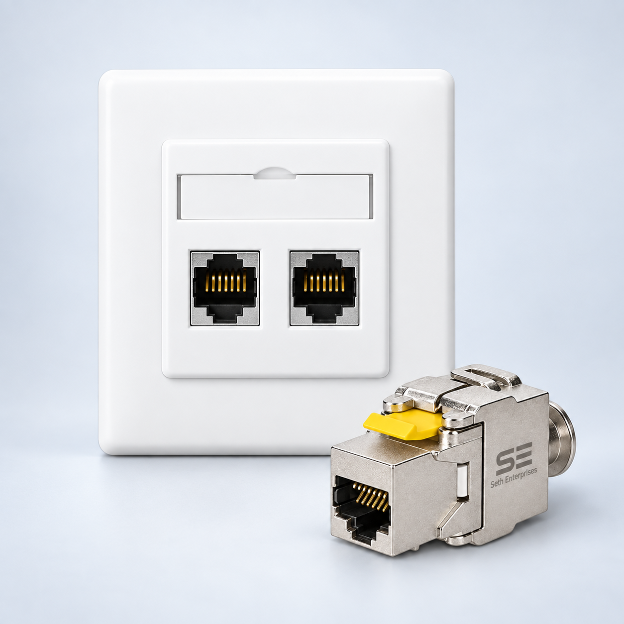 Seth Enterprises Keystone Module Jacks - CAT6A Shielded Keystone Jack RJ45 Cat 6A Ethernet Module 10 Gbit With Shielded Metal Housing 4 Seth Enterprises Keystone Module Jacks - CAT6A Shielded Keystone Jack RJ45 Cat 6A Ethernet Module 10 Gbit With Shielded Metal Housing Wall Plate official studio photography