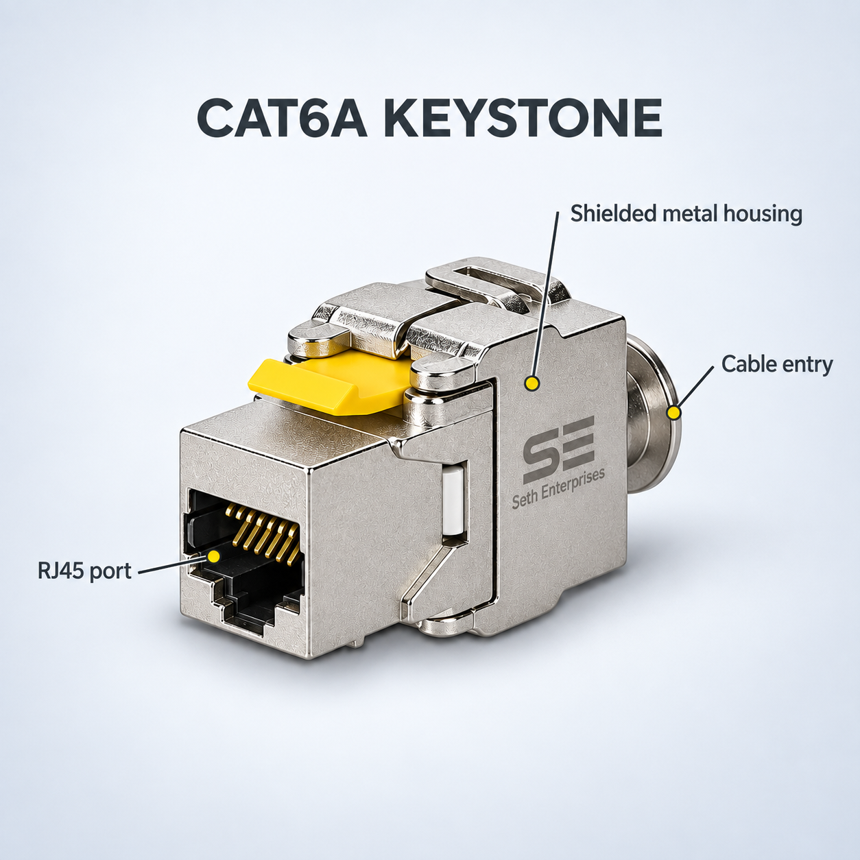 Seth Enterprises Keystone Module Jacks - CAT6A Shielded Keystone Jack RJ45 Cat 6A Ethernet Module 10 Gbit With Shielded Metal Housing 7 Seth Enterprises Keystone Module Jacks - CAT6A Shielded Keystone Jack RJ45 Cat 6A Ethernet Module 10 Gbit With Shielded Metal Housing Parts Guide official studio photography