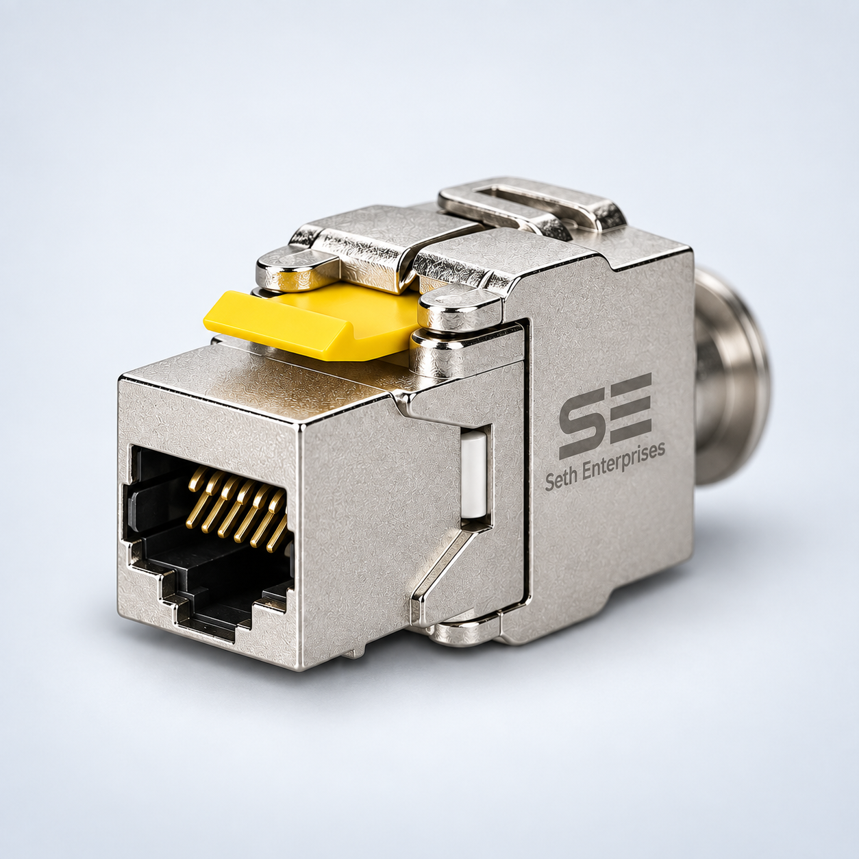 Seth Enterprises Keystone Module Jacks - CAT6A Shielded Keystone Jack RJ45 Cat 6A Ethernet Module 10 Gbit With Shielded Metal Housing 9 Seth Enterprises Keystone Module Jacks - CAT6A Shielded Keystone Jack RJ45 Cat 6A Ethernet Module 10 Gbit With Shielded Metal Housing Port Contact Detail official studio photography