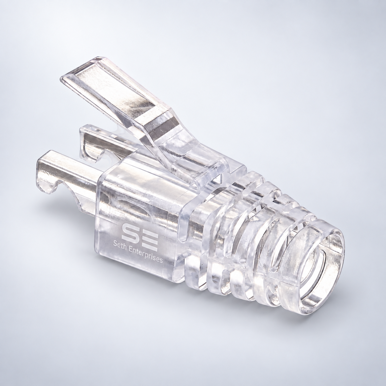 Seth Enterprises RJ45 Transparent Caps For CAT6 Pass Through Connector 1 Seth Enterprises RJ45 Transparent Caps For CAT6 Pass Through Connector Main official studio photography