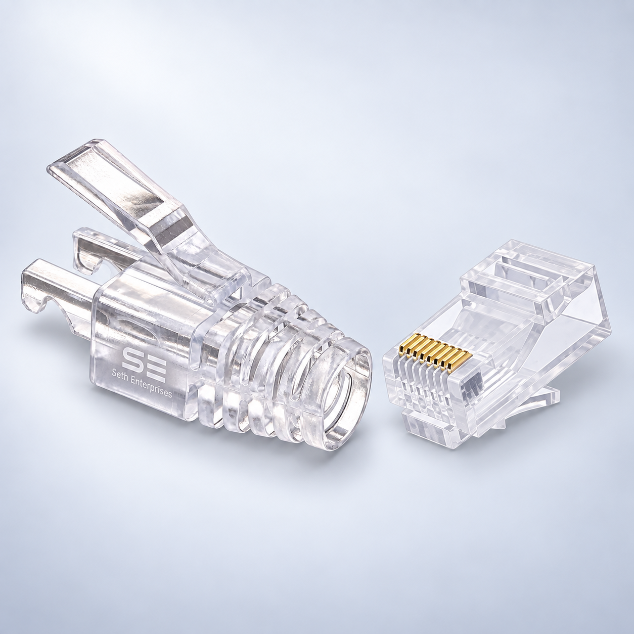 Seth Enterprises RJ45 Transparent Caps For CAT6 Pass Through Connector 5 Seth Enterprises RJ45 Transparent Caps For CAT6 Pass Through Connector Cap And Plug official studio photography