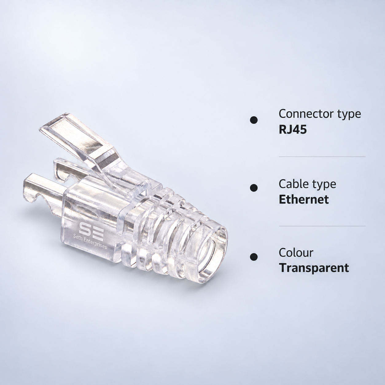 Seth Enterprises RJ45 Transparent Caps For CAT6 Pass Through Connector 6 Seth Enterprises RJ45 Transparent Caps For CAT6 Pass Through Connector Features official studio photography