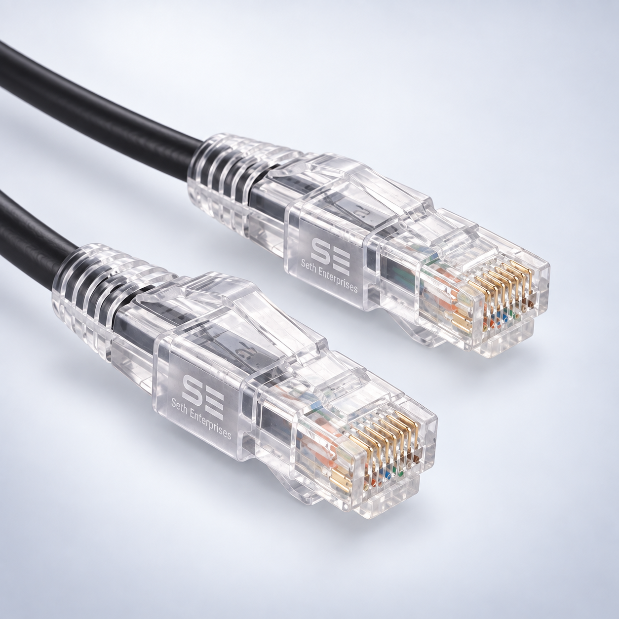 Seth Enterprises RJ45 Transparent Caps For CAT6 Pass Through Connector 7 Seth Enterprises RJ45 Transparent Caps For CAT6 Pass Through Connector Assembled Pair official studio photography