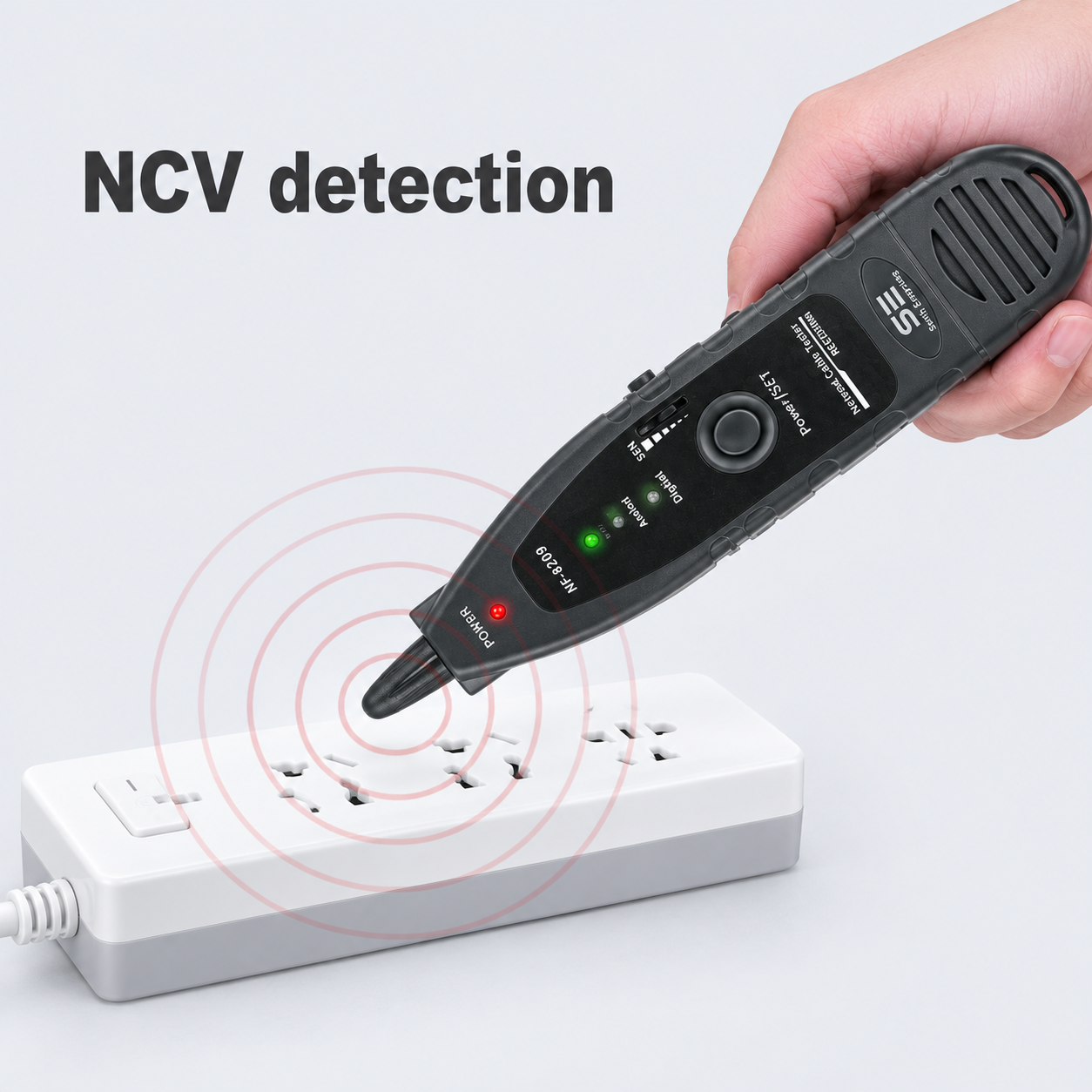 Network Cable Tester NF-8209 Wire Tracker Network Tool Scan Cable Wiremap Tester CAT5 CAT6 Cable Length Measurement, PoE Testing, NCV Function, Black 3 Network Cable Tester NF-8209 Wire Tracker Network Tool Scan Cable Wiremap Tester CAT5 CAT6 Cable Length Measurement, PoE Testing, NCV Function, Black Ncv Detection official studio photography