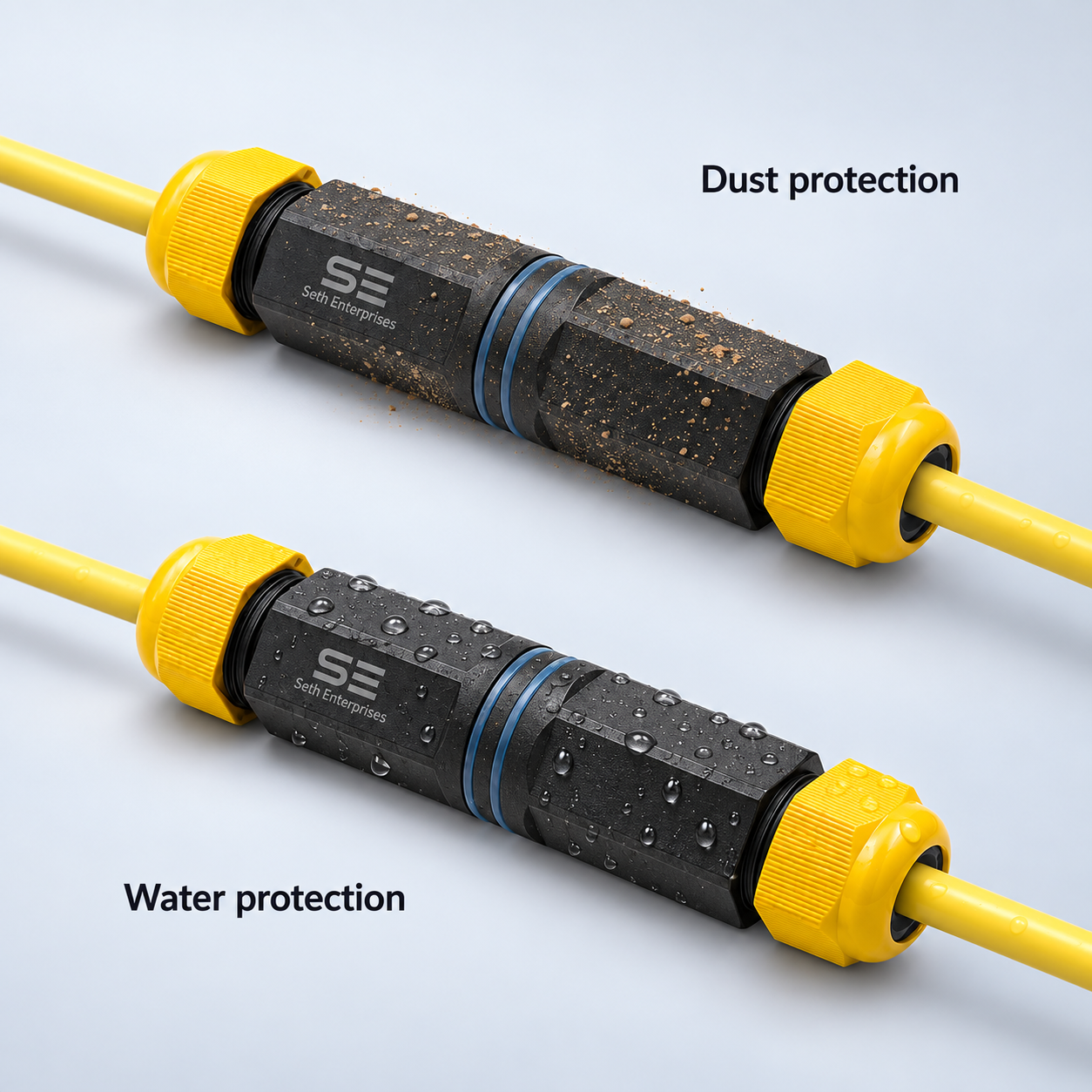 Seth Enterprises Waterproof RJ45 Coupler IP67, CAT6/ CAT5E/ CAT5 Female To Female Coupler Connector Shielded 8Pin For Outdoor Ethernet LAN Cable 2 Seth Enterprises Waterproof RJ45 Coupler IP67, CAT6/ CAT5E/ CAT5 Female To Female Coupler Connector Shielded 8Pin For Outdoor Ethernet LAN Cable Weather Protection official studio photography