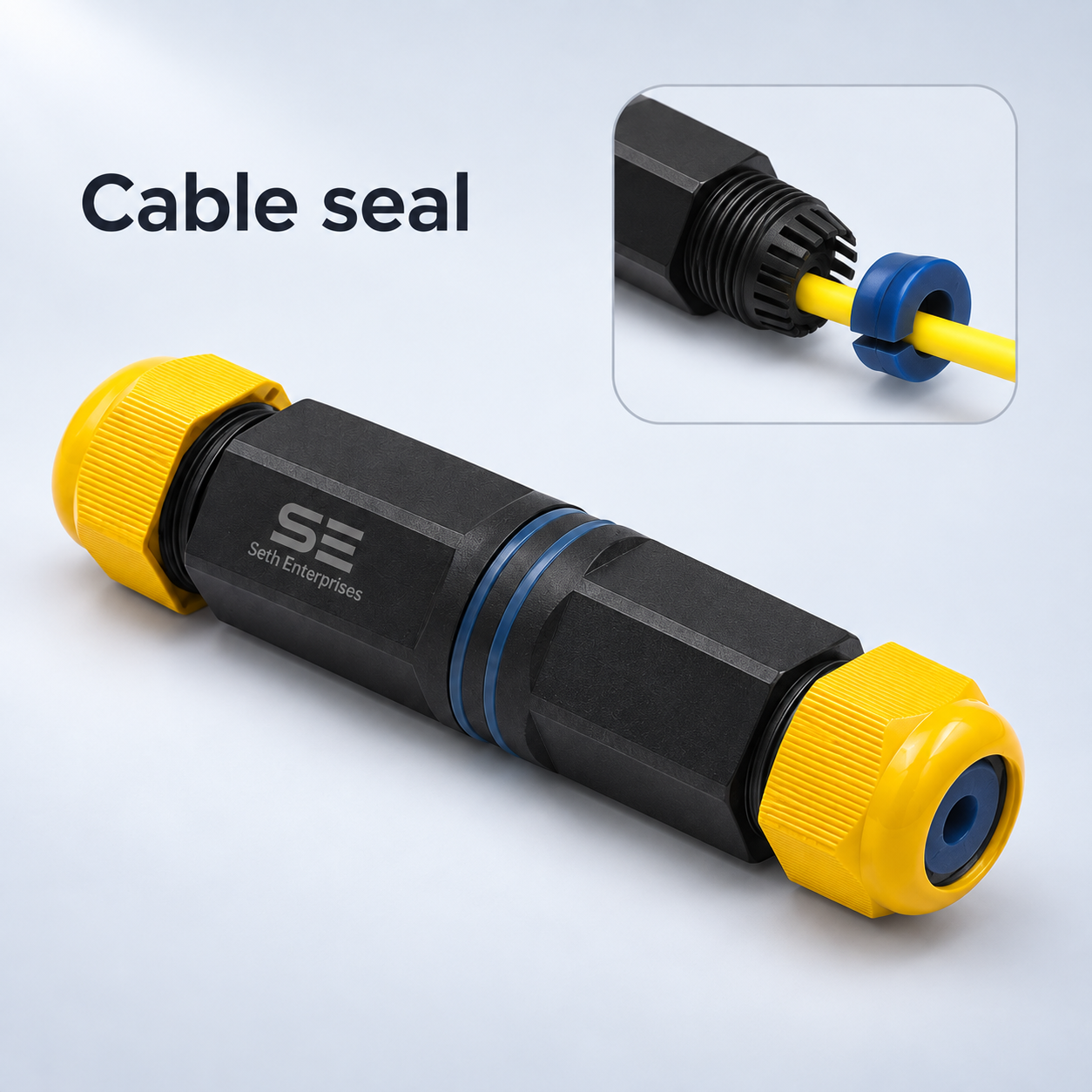 Seth Enterprises Waterproof RJ45 Coupler IP67, CAT6/ CAT5E/ CAT5 Female To Female Coupler Connector Shielded 8Pin For Outdoor Ethernet LAN Cable 7 Seth Enterprises Waterproof RJ45 Coupler IP67, CAT6/ CAT5E/ CAT5 Female To Female Coupler Connector Shielded 8Pin For Outdoor Ethernet LAN Cable Seal Detail official studio photography